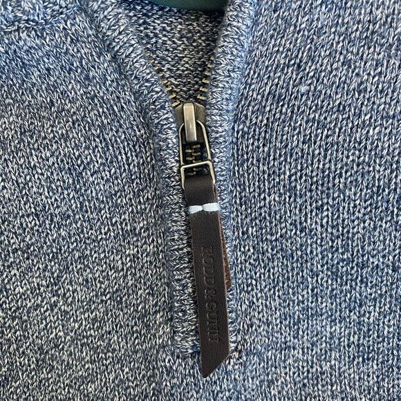 Rodd & Gunn Merrick Bay 1/4 Zip Cotton Sweater in Indigo Size XL - Picture 9 of 12